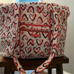 Heart Pattern Vera Bradley Quilted Tote Bag